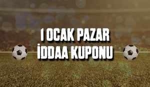 1 Ocak Pazar iddaa Kuponu