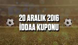 20 Aralık 2016 iddaa kuponu
