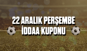 22 Aralık Perşembe iddaa kuponu