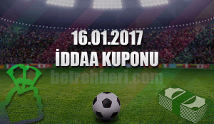 16.01.2017 iddaa Kuponu