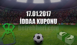 17.01.2017 iddaa Kuponu