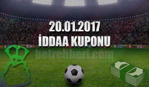 20.01.2017 iddaa Kuponu