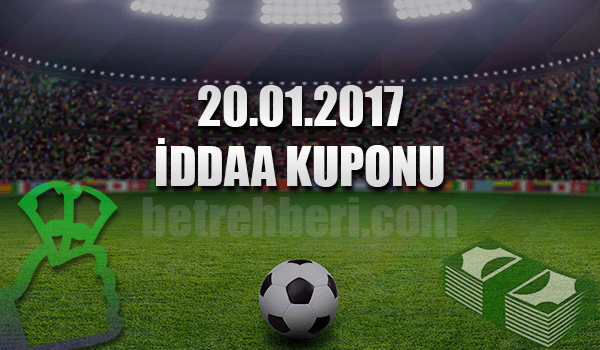 20.01.2017 iddaa Kuponu