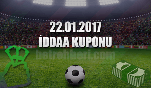 22.01.2017 iddaa Kuponu