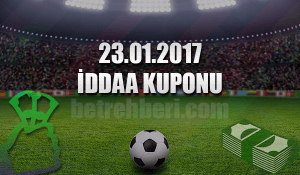 23.01.2017 iddaa Kuponu
