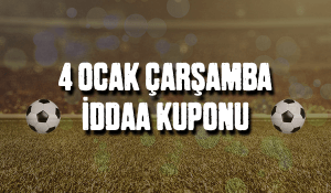 4 Ocak Çarşamba iddaa Kuponu
