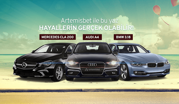 Artemisbet 50TL 'ye Araba Kazan