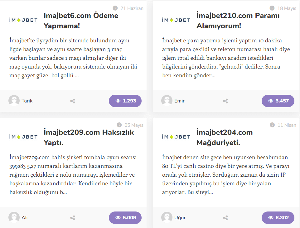 İmajbet Şikayetleri